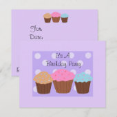 Invitation C'est une fête d'anniversaire (Devant / Derrière)