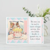 Invitation C'est une fête d'anniversaire (Debout devant)