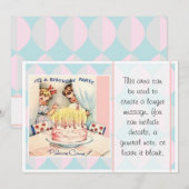 Invitation C'est une fête d'anniversaire (Devant / Derrière)