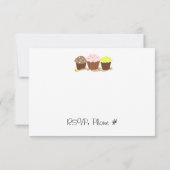 Invitation C'est une fête d'anniversaire avec des cupcakes (Dos)