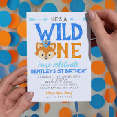 Invitation C'est une fête d'anniversaire de WILD ONE