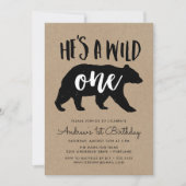 Invitation C'est une fête d'anniversaire sauvage (Devant)