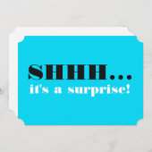 Invitation C'est une fête d'anniversaire surprise (Devant / Derrière)