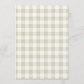 Invitation C'est une Fête de Naissance Gingham de Chasse au C (Dos)