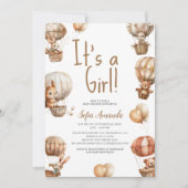 Invitation C'est une Fête de Naissance pour Bébé Animal Neutr (Devant)