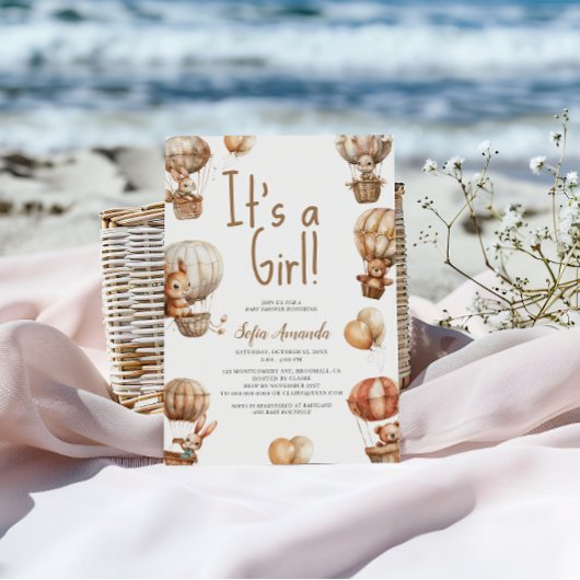 Invitation C'est une Fête de Naissance pour Bébé Animal Neutr