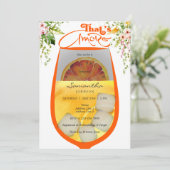 Invitation C'est une Fête des mariées d'Aperol floral plus tr (Debout devant)