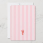 Invitation C'est une Fête des mariées de langouste rose et or (Dos)