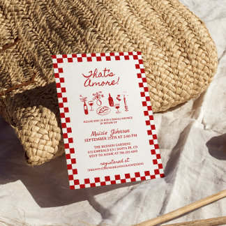 Invitation C'est une Fête des mariées italienne Amore