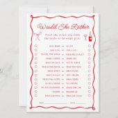 Invitation C'est une Fête des mariées plus qu'elle préfère le (Devant)