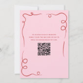 Invitation C'est une Fête des mariées rose Amore italienne ti (Dos)