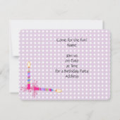 Invitation C'est une fête en violet (Dos)