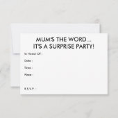 Invitation c'est une fête surprise ! (Dos)