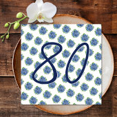Invitation C'est une fête surprise pour 80 ans Blue Hydrangea