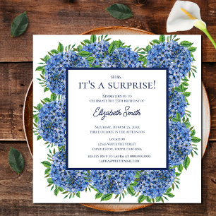 Invitation C'est une fête surprise pour un 75e anniversaire a