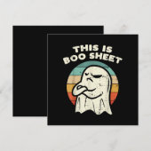 Invitation C'est une feuille de fantôme Boo (Devant / Derrière)