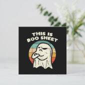 Invitation C'est une feuille de fantôme Boo (Debout devant)