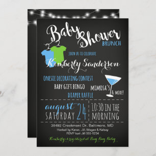 Invitation C'est une fiche de Baby shower pour enfants