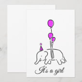 Invitation C'est une fille (Devant / Derrière)