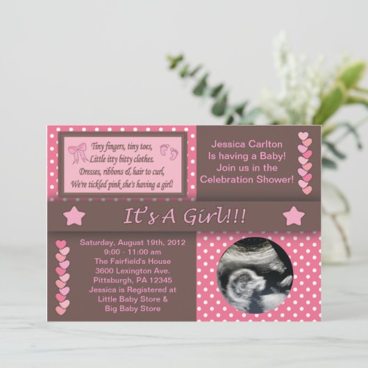 Invitation C'est une fille (Debout devant)