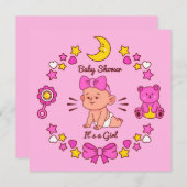 Invitation C'est une fille (Devant / Derrière)