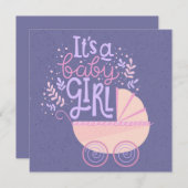 Invitation C'est une fille (Devant / Derrière)