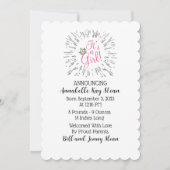 Invitation "C'est une fille !" Annonces Tiara Baby (Devant)