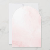 Invitation C'est une fille Aquarelle rose Bow Baby Girl Douch (Dos)