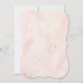 Invitation C'est une fille aquarelle rose or rose pâle bébé (Dos)