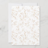 Invitation C'est une fille, Aquarelle, Verdure, Baby shower (Dos)