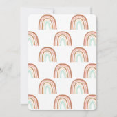 Invitation C'est une fille Baby shower arc-en-ciel (Dos)