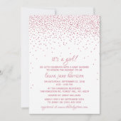 Invitation C'est une fille ! Baby shower Confetti Parties sci (Devant)