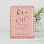 Invitation C'est une fille ! - Baby shower de Parties scintil (Debout devant)