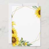 Invitation C'est une fille ! Baby shower de tournesol aquarel (Dos)