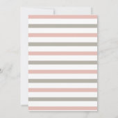 Invitation C'est une fille ! Baby shower d'éléphant rose et g (Dos)