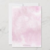 Invitation C'est une fille Baby shower Floral rose Bourgogne (Dos)