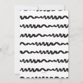 Invitation C'est une fille Baby shower typographie noir blanc (Dos)