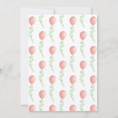 Invitation C'Est Une Fille Balloon Eucalyptus Baby shower de  (Dos)