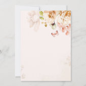 Invitation C'est une fille, bébé en fleurs, Baby shower de ja (Dos)