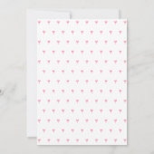 Invitation C'est une fille | Bébé sous les coeurs mignons et (Dos)