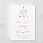 Invitation C'est une fille, Boho Rainbow Baby Nursery Toy Sho (Devant)