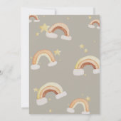 Invitation C'est une fille, Boho Rainbow Baby Nursery Toy Sho (Dos)