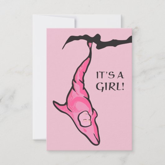 Invitation c'est une fille ! (cocon dauphin) (Devant)