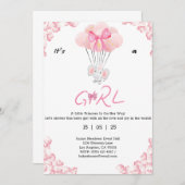 Invitation c'est une fille.douceur bébé (Devant / Derrière)