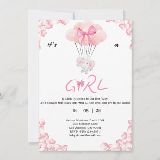 Invitation c'est une fille.douceur bébé