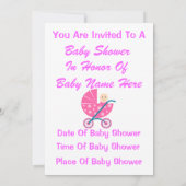 Invitation C'est une fille : Enregistrer L'Invitation Du Baby (Dos)