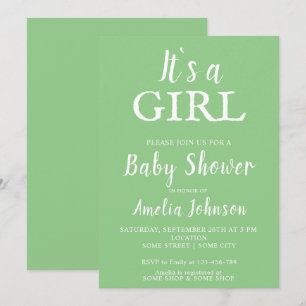 Invitation C'est une fille Fête de naissance de bébé fille ve