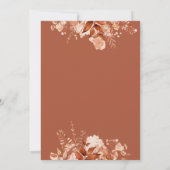 Invitation C'Est Une Fille Florale Baby shower Automne (Dos)