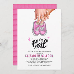 Invitation C'est une Fille Genre Show Babyshower