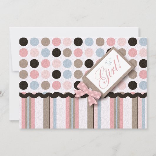 Invitation C'est une fille !Invitation (Devant)